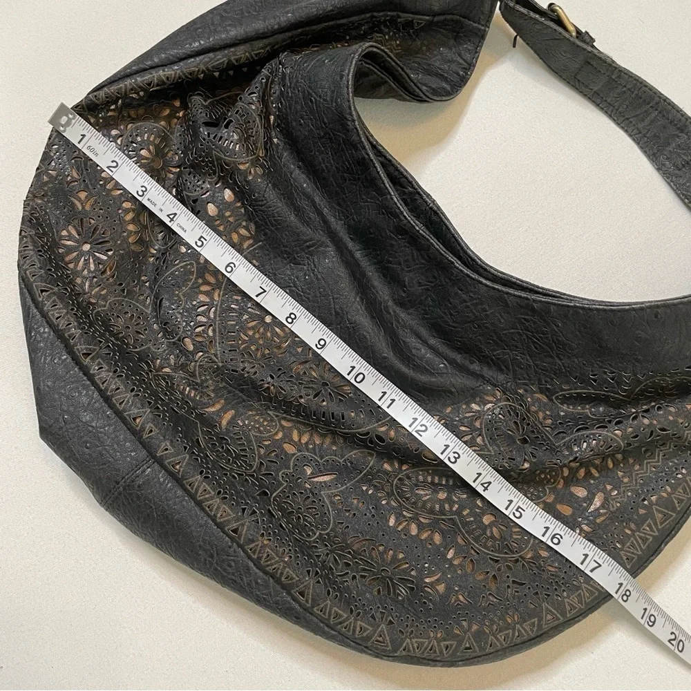 Big Buddha vegan leather hobo bag